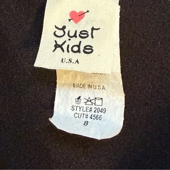 Girls Classic Black Kids Peacoat. Size 8 Made in USA - Picture 3 of 4